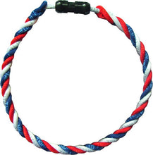 Load image into Gallery viewer, Navy White Red Triple Triad Team Color Necklace