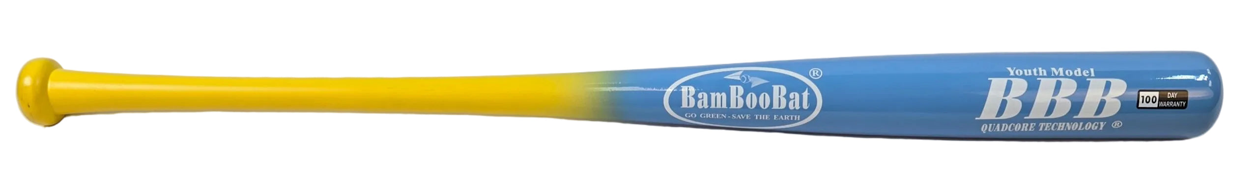 Bamboo Youth Baseball Bat - BamBooBat - 6 Colors - 100 Day