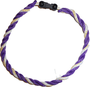 Purple White Purple Triple Triad Team Color Necklace