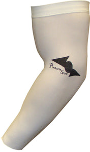 White Pinnacle Sports Ion Compression Sleeve Long Black