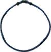Navy Triad Single Strand Necklace